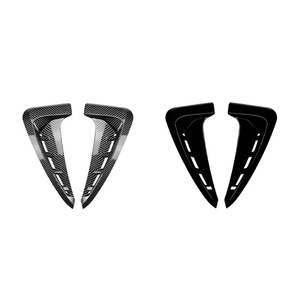 Pegatina para Ventilación Lateral de Guardabarros BMW X5 F15 M Sport 2014-2018, Textura de Fibra de Carbono Negro Piano - Product Image 2