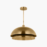 Lampe suspendue double dôme YH Shanti X-Large, en métal, à plusieurs niveaux, pour îlot de cuisine, salle à manger, salon