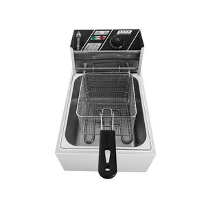 Friteuse électrique commerciale, 2x 6 litres, avec contrôle de température, appareil à friture pour Restaurant - Product Image 5