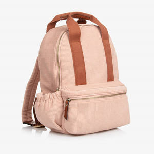 Simple solide velours côtelé sacs d'école nouveau créateur de mode velours côtelé sac à dos sac Portable fermeture éclair <span class=keywords><strong>cartable</strong></span> - Product Image 3