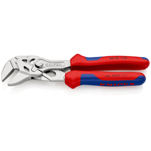 KNIPEX 86 05 150 Alicates Llave inglesa y alicates en una sola herramienta con mangos multicomponentes cromados 150 mm - Product Image 2