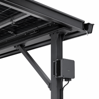 Structure de carport solaire résidentiel 5KW à cantilever simple, imperméable, avec panneaux photovoltaïques intégrés et haute efficacité