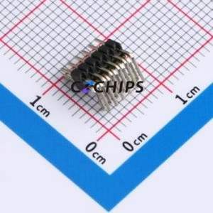 1271WR-2x6P Pin Header Bent Lead Through Hole,P=1.27mm Connector 2x6P 1.27mm Pin Header Right Angle Insert - Product Image 2