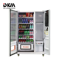 Distributeur automatique de nourriture et de boissons froides numérique intelligent personnalisé DKM avec lecteur de carte