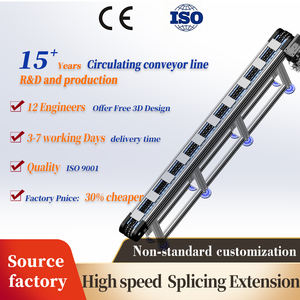 Ayarlanabilir Yükseklik ve Değişken Hızlı Zincir Konveyör Sistemi, Tıbbi Cihaz Montaj Hattı Akıllı Üretim Çözümü - Product Image 4