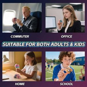 Quiet Desk Fidget Toys-Anxiety Management Sensory Relaxation Portable Handheld Set for Kids Adults Durable Plastic Non-Toxic - Product Image 5