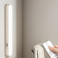 Lampe de table LED magnétique, rechargeable par USB, avec horloge, télécommande, luminosité réglable, lampe de bureau d'apprentissage