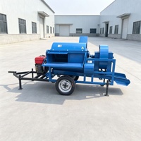 Machine à battre le riz et le blé diesel, machine à battre les céréales automatique pour usage agricole
