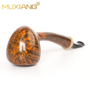 MUXIANG Briarwood Smoking Pipe Bent Type 3mm Filter Tobacco Pipe For <b>Men</b> - Product Image 3