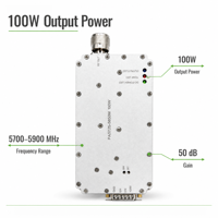 Modul Penguat Daya RF GaN 100W 5700-5900MHz 50dBm Gain Tinggi Modul PA yang Dapat Disesuaikan