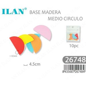 Semicerchi in Legno Ilan 4,5 Cm Multicolore 10 Pezzi - Product Image 3