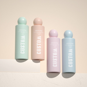 Phân hủy sinh học Vai phẳng Pet nhựa Lotion lỏng bơm chai bao bì với vít cap - Product Image 1