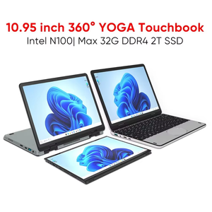 A buon mercato Mini <span class=keywords><strong>Laptop</strong></span> DDR4 8GB 16GB 32GB RAM SSD 2TB Intel N100 processore 11 pollici Touch Screen 360 grado flip <span class=keywords><strong>Computer</strong></span> Notebook - Product Image 5