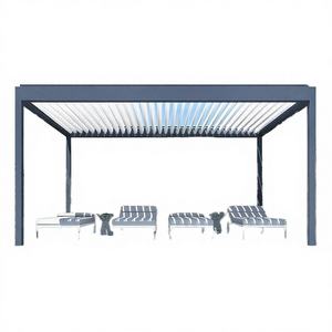 Pérgola Moderna de Aluminio para Exteriores, Gazebo Bioclimático Impermeable, Pérgola con Marco de Aluminio Eléctrico Impermeable - Product Image 1