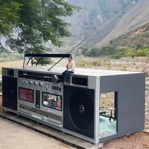 El edificio modelo de radio retro de Lu Ban <span class=keywords><strong>Hut</strong></span> se puede utilizar para comida rápida familiar, catering, remolques y quioscos prefabricados - Product Image 6