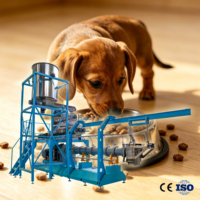 Ligne d'extrusion industrielle à double vis certifiée CE ISO pour aliments pour animaux de compagnie, équipement de production d'aliments pour animaux de compagnie à haute efficacité