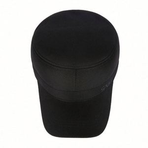Wholesale Winter <b>Flat</b> Top Sports <b>Caps</b> Warm Thick Baseball <b>Cap</b> for <b>Men</b> Daily Fashion Dress - Product Image 5