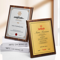 Personnalisé Or Argent En Aluminium En Bois Certificat Médaille Prix Plaques Vierges