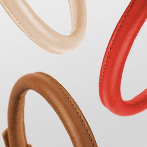 Collar Qbellpet de Cuero Suave y Redondeado, Collar de Cuero de Lujo Hecho a Mano, Collar de Cuero Genuino para Perros Pequeños, Medianos y Grandes - Product Image 5