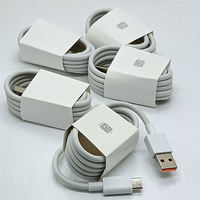Kabel Pengisian Cepat USB Type-C 6A dengan Pelapis PVC, Pengisi Daya Cepat untuk Xiaomi Samsung OPPO, Kabel Data