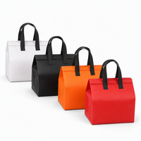 Sac isotherme en non-tissé avec doublure en aluminium, réutilisable, imperméable et résistant à l'huile, avec poignée, pour le stockage alimentaire - Vente en gros