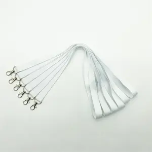 Wholesale Sublimation Polyester Blank White Lanyards