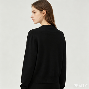 Cardigan noir à col rond et simple boutonnage pour femme, style coréen, Marks & <span class=keywords><strong>Spencer</strong></span>, fermeture boutonnée sur le devant, taille UK 18 (EU 46) - Product Image 2