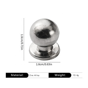 Poignées ovales en argent de style nordique, à un seul trou, durables et faciles à installer, pour armoires de cuisine et de chambre à coucher, quincaillerie pour meubles - Product Image 3