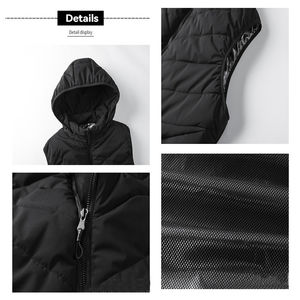 Winter Warm Electric Heating <strong>Gilet</strong> for Men and Women Outdoor Travelling Casual Zip-up Padded Vest Unisex Heated Vest with Hood - Product Image 3
