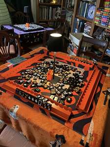 Tuiles de <span class=keywords><strong>Mahjong</strong></span> pour Fête d'Halloween Horreur, Numéros Rouges, Motif Fantôme <span class=keywords><strong>Blanc</strong></span>, Acrylique <span class=keywords><strong>Noir</strong></span> Brillant, Idéal Cadeau de Fêtes - Product Image 2