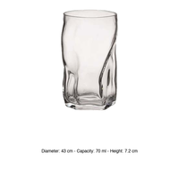 Verre à liqueur Source 7 cl H 7,2 cm Ø 4,3 cm Bormioli Rocco