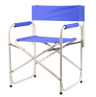 Vente en gros de chaise de réalisateur pliante en acier légère et portable pour l'extérieur