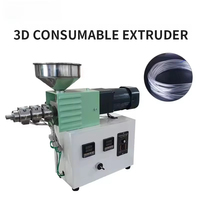 Petite extrudeuse en plastique SJ15 de bureau Machine d'extrusion de laboratoire Machine d'extrudeuse de filament d'imprimante 3D avec vis unique