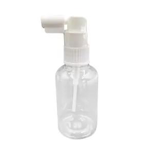Empty 80ml plastic nasal bottle for pharmaceutical use with cap in round shape plastic bottle personal care spray bottle