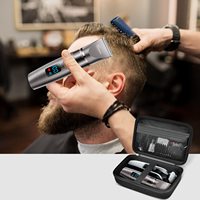 Étui de transport rigide pour cheveux de voyage de barbier pour organisateur de stockage de tondeuse avec sac de protection de brosse de nettoyage d'huile de lame