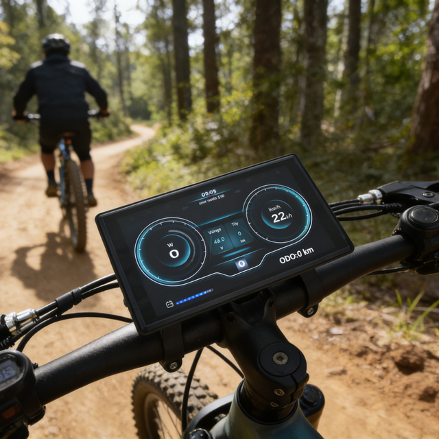 H8 MTB Electric Bike Computer Aluminum Tech-Style HD LCD Display Waterproof APP Control Speed Distance Cycling Accessory