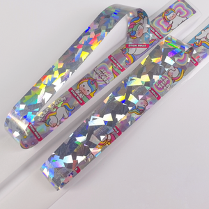 สติกเกอร์ไดคัทเลเซอร์ฟิล์มสีรุ้งออกแบบได้ตามที่ต้องการสติกเกอร์โฮโลแกรมกันน้ำพิมพ์ลายแฟนซีดีไซน์สวย - Product Image 4