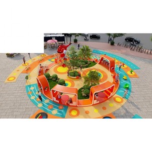 Équipement d'amusement extérieur en acier commercial ensemble amusant de parc de maternelle pour l'amusement public résidentiel - Product Image 4