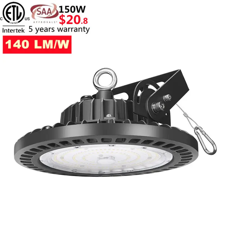 140lm/w 150w luminaires led haute luminosité honnête 200w 100w 240w ovni haute puissance pour atelier