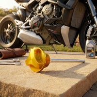 Bouchon de jauge d'huile anodisé usiné CNC pour moto et scooter – Pièces de rechange multicolores (rouge, bleu, or, noir)