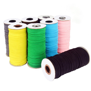 Cinturón elástico de marca de punto trenzado de poliéster blanco y negro de la mejor calidad para coser con 3mm 5mm 6mm de ancho en Stock - Product Image 5
