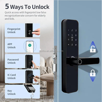 Serrure Intelligente MZD de Haute Qualité pour Appartement, Poignée de Porte en Aluminium, Cylindre Intelligent Tuya