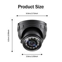 Kamera Keamanan IP POE Mini 4MP Tahan Air IP67 dengan Casing Logam, Infrared Night Vision, dan Deteksi Gerak untuk Keamanan Rumah