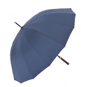 Custom Luxury Golf <b>Umbrella</b> with Branded Logo for Promotions Waterproof Fully-Automatic Wood Handle <b>Large</b> Canopy - Product Image 1