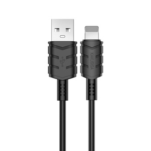 Câble de charge et de synchronisation Kakusiga Lightning 2m 2.4A Noir - Product Image 1