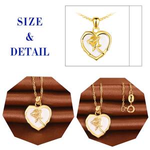 Collier personnalisé plaqué or 18k en argent sterling 925, bijoux fins en forme de cœur - Product Image 2