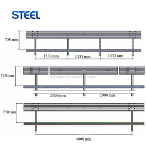Chất lượng cao thép mạ kẽm Ba chùm bảo vệ đường ray nhà máy giá bán buôn giao thông guardrails cho Châu Âu - Product Image 6