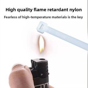 Attaches de câble en nylon solide 66 Strangler en plastique autobloquant en noir et blanc Options de longueur de 100mm à 400mm - Product Image 2