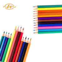 triangular pencils plastic coated logo printed colored wooden pencil