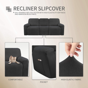 Funda Elástica para Sillón Reclinable, Funda Lavable para Sofá Eléctrico de Poliéster, Decoración Moderna para el Hogar - Product Image 4